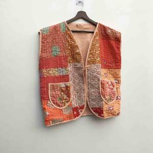 Chaleco Étnico Khambadi Hecho a Mano en India, Chaleco Tradicional de Lana Khambadi, Chaqueta, Abrigo Sin Mangas Acolchado Estilo Khambadi Personalizado - Product Image 3