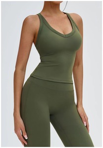 เสื้อกล้ามครอปคอกลมสำหรับผู้หญิง ขายส่งตามสั่ง เนื้อผ้ายืดหยุ่น นุ่ม สบาย เหมาะสำหรับออกกำลังกายและสวมใส่ลำลองในฤดูร้อน - Product Image 3