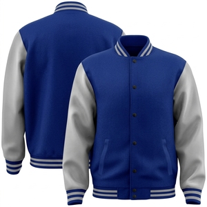 Blouson universitaire en polaire pour homme, broderie personnalisée, manteau chaud style Letterman, vente en gros, marque privée, fabricant de streetwear décontracté - Product Image 5