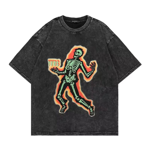 Conjunto de Camiseta y Pantalones Cortos DTG DTF Extra Grandes, 220-240GSM, 100% Algodón Grueso, Logotipo Personalizado, Serigrafía, Bordado, Camiseta para Hombre - Product Image 5