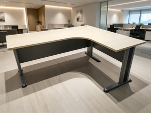 Stylish Durable Modern L Shape Commercial <b>Office</b> Conference <b>Table</b> Chipboard Melamine Finish Epoxy-Coated Metal Legs Home <b>Office</b> - Product Image 1