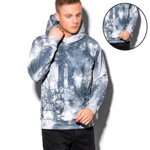 Sudadera con Capucha para Hombre, Estilo Urbano, Lavado Ácido, Manga Larga, Cómoda para Invierno, Ropa Casual para Hombre - Product Image 1