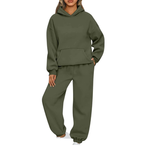 Conjunto Deportivo Oversize para Mujer: Sudadera con Capucha y Pantalones Jogger, Chándal Holgado Informal de Moda para Mujer - Product Image 3