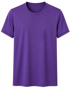 Manufacturer Custom <b>Purple</b> Mens Quick Dry Sports T Shirt Breathable Polyester Gym Running Workout Activewear Plain Fitness Tee - Product Image 1