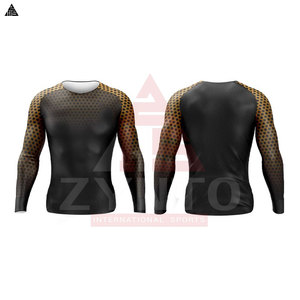 เสื้อรัดกล้ามเนื้อ MMA คุณภาพดีที่สุด แขนยาว สำหรับผู้ชาย ผู้ผลิตจำหน่ายเสื้อรัดกล้ามเนื้อแบบสั่งทำ - Product Image 4