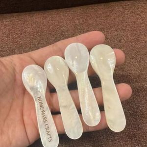 Mother of Pearl Spoon Vietnam Length 7CM Handmade Natural Shell Tableware for Restaurant Supply <b>Cheap</b> Price Bulk Order - Product Image 5