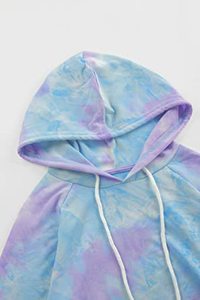 Women's <b>Tie</b> <b>Dye</b> Hoodie Jogger <b>Set</b> Casual Fleece Tracksuit With Side Pockets Elastic Waist OEM ODM Private Label Wholesale - Product Image 4