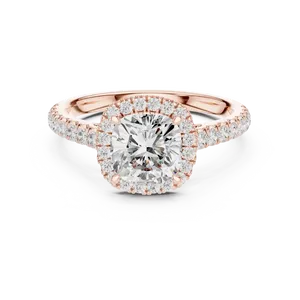 1.5ct <b>Emerald</b> Cut Lab Grown Diamond Halo Engagement <b>Ring</b> 14K 18K Solid Gold 0.45 CTW Pave <b>Band</b> Bridal <b>Ring</b> for Women - Product Image 3