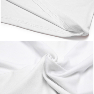 <b>White</b> Men's Casual Short Sleeve T Shirt Polyester Cotton Crew Neck Plain <b>Tee</b> for Daily Wear - Product Image 4
