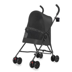 Passeggino Pieghevole Leggero Nero per Cani e Gatti di Piccola Taglia con Ventilazione a Rete e Portabicchieri per Trasportare il Tuo Amico Peloso - Product Image 3