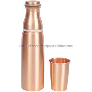 Pure Copper Water <b>Bottle</b> for Gifts Handmade Best Polished and Customized Size for Natural Color and Cheap Price - Product Image 2