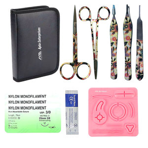 Medical Students Suture Kit Suture Kits Surgical Medic Instruments Medic Set <b>Silicone</b> Stitching Training Pad For Suture Practice - Product Image 1