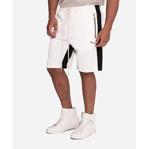 Custom Men's Running Black <b>Shorts</b> Double Striped Track <b>Short</b> in <b>White</b> and Black Jogging Training - Product Image 2