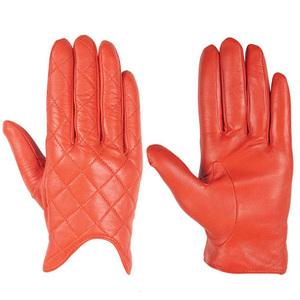 Women's Casual Sports Fashion Genuine Sheep <b>Leather</b> Breathable Cotton Lining Gloves Knitted <b>Cuff</b> Ruffle <b>Wrist</b> Customized Color - Product Image 5