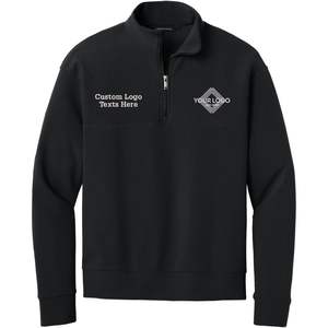 Custom <b>Men's</b> Custom Embroidery Logo Texts Linear Texture <b>Quarter</b> <b>Zip</b> up MM3040 <b>Men's</b> <b>Sweaters</b> - Product Image 5
