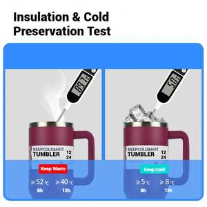 Bouteille de sport isotherme en acier inoxydable de grande capacité 40 oz, tasse de voiture portable avec paille - Product Image 4