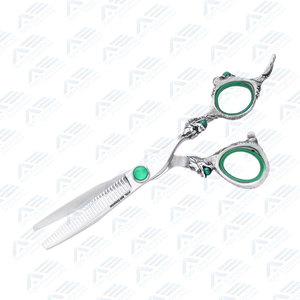 Barbe à papa 30 dents Lefty 5.5 pouces Ciseaux amincissants en acier Ciseaux à effiler Ciseaux professionnels de coupe de cheveux - Product Image 5