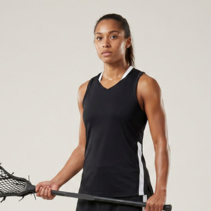 Jersey de Lacrosse para Mujer OEM con Logotipo Personalizado, Jersey de Lacrosse de Secado Rápido sin Mangas para Mujer - Product Image 6