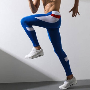 กางเกงเลกกิ้งผู้ชายสำหรับวิ่ง ผ้าฝ้าย/ใยไผ่ พิมพ์ลายตามสั่ง ขายดี ป้องกันแบคทีเรีย ระบายอากาศได้ดี ทนต่อการเกี่ยวขาด กระชับกล้ามเนื้อ - Product Image 6