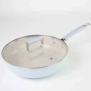 Ensemble de poêles en fonte avec revêtement en acier inoxydable antiadhésif, résistant à la chaleur, compatible induction, poignée en plastique, capacité 1-2L, cuisine - Product Image 1