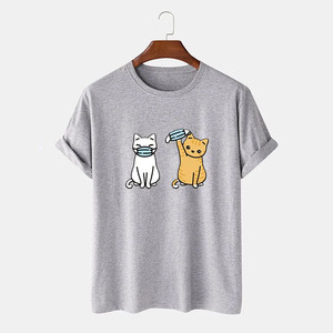 เสื้อยืดผู้ชายคอโอ ผ้าฝ้าย 100% ขายส่ง ทรงปกติ แห้งเร็ว ระบายอากาศดี สีพื้น รับสกรีนโลโก้ด้วยผ้าไหม - Product Image 1