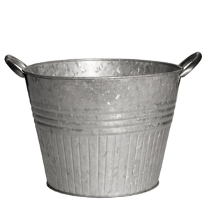 Maceta de metal galvanizado de 10 pulgadas Haute Decor, decoración para bodas, maceta artesanal - Product Image 6