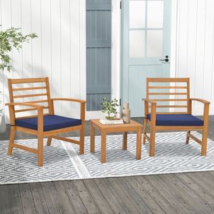 ชุดเฟอร์นิเจอร์กลางแจ้ง 3 ชิ้น พร้อมเบาะนั่งนุ่มสบาย - Product Image 4