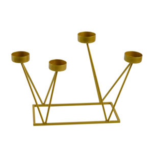 Chandelier à trois bras en fer peint fait main, durable, écologique, résistant à la chaleur, artisanat Zikra pour la maison et les mariages - Product Image 6