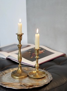 Support de bougie haut ILAHI en laiton vintage, fait main, résistant à la chaleur, de haute qualité, pour la maison, Noël, mariage, fête - Product Image 5