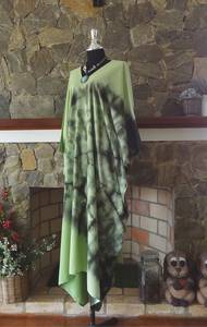Caftán Shibori Tie Dye de Rayón Hecho a Mano, Vestido Holgado con Cuello en V, Talla Única, Ropa Bohemia Cómoda para el Verano - Product Image 2