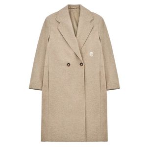 Manteau long pour homme, manteau en laine à double boutonnage, manteau beige, manteau élégant pour homme, manteau d'hiver, manteau décontracté, vêtement d'extérieur chaud - Product Image 1