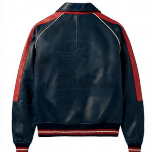 Blouson universitaire en cuir sur mesure 2026, couleur personnalisée, prix de gros, pour homme, hiver - Product Image 2