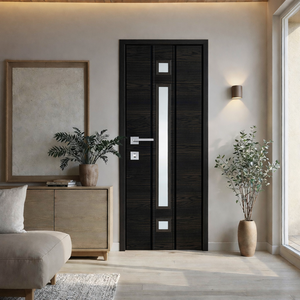 Porte design en PVC de qualité supérieure, étanche, résistante aux rayures, anti-termites, ignifuge, écologique, élégante et moderne pour salle de bain et bureau - Product Image 1