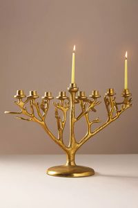 Ménorah de Hanouka en aluminium moulé argenté, vente en gros, métal poli, chandelier à 9 branches, porte-bougie traditionnel pour les fêtes juives - Product Image 3