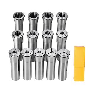 Set di 13 Pinze di Precisione R8 1/8FT 7/8FT 45° #   Mandrino portafresa 0.0012"/30 µm TIR 13, Scatole di stoccaggio etichettate per portautensili - Product Image 1