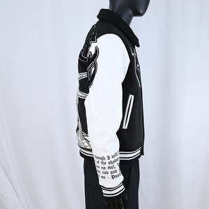 Veste universitaire de haute qualité du fabricant, avec broderies chenille, en laine, pour l'hiver, boutons-pression, veste universitaire tendance - Product Image 6