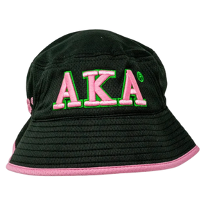 Chapeau Bob Brodé Noir, Rose et Vert avec Design en Maille Respirante et Ajustable, Chapeau de Soleil d'Extérieur Tendance pour Femme - Product Image 1