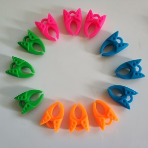 AA0234 Abrazadera para bobina |   Juego de Marcadores de Puntos de Ganchillo de Plástico, 12 Piezas, Rosa, Azul, Morado, Verde Azulado, Accesorios de Tejido Simples y Portátiles - Product Image 1