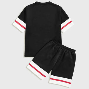 เสื้อยืดแขนสั้นคุณภาพสูงสำหรับผู้ชาย OEM เหมาะสำหรับใส่ไปเที่ยวทะเลและใส่ลำลองในช่วงฤดูร้อน พร้อมกางเกงขาสั้น ชุดเซ็ตสำหรับผู้ชาย ผลิตโดย HAIDIIII SPORTS - Product Image 4