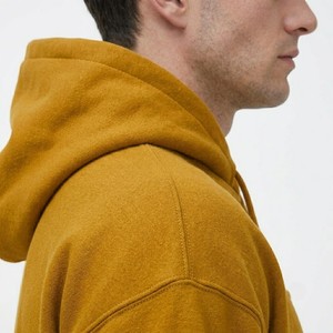 Sudadera con Capucha Premium Amarillo Mostaza de Gran Gramaje, con Logotipo Personalizado, Oversize, de Forro Polar, Estilo Casual Urbano - Product Image 3