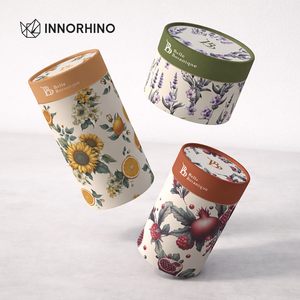 Custom <b>Round</b> Paper Tube Packaging with Matt Lamination Embossing for Skin Care Serum-Recyclable Customizable for High-end Brands - Product Image 6