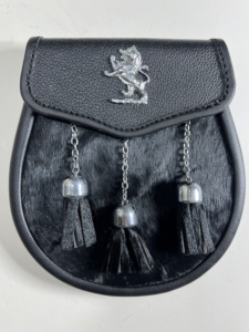 Scottish Semi-Dress Sporran | Scottish Kilt Sporran | Gothic Kilt Sporran with <b>Chain</b> <b>Belt</b> - Product Image 2