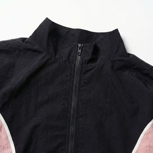 Chaqueta Corta Bicolor Survival Pro |   Cáscara de protección contra el viento negra y rosa con cuello alto |   Fabricante de Marca Privada OEM/ODM - Product Image 3