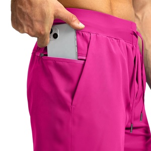 Nouveaux shorts de course pour hommes, respirants, séchage rapide, écologiques, 100 % polyester, taille mi-haute, confortables, avec ceinture élastique pour l'activité - Product Image 4