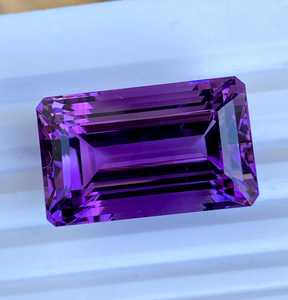 Aigue-marine naturelle taillée en octogone, pierre précieuse violette, qualité excellente, rare, avec expertise tierce pour la fabrication de bijoux - Product Image 4