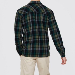 Custom Hot Selling Mens Top Plaid <b>Overshirt</b> Comfortable Casual Shirt Man - Product Image 2