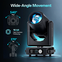 U`King 295W Luz de Cabeza Móvil HID con Doble Prisma y Efectos Arcoíris 14R, Luces de Escenario Móviles para Bodas, DJ, Fiestas, Bares, Discotecas