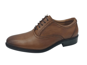 Zapatos Oxford de vestir para hombre, color marrón, de piel de oveja, con cordones, punta en pico, para oficina, carrera profesional, color sólido, suela de goma, para todas las estaciones. - Product Image 5