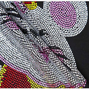 Men's & Women's Lucky Mouse <b>Rhinestone</b> T-Shirt 2026 Deep Black Regular Fit Red Yellow Silver Sparkle Crystal Streetwear <b>Top</b> HD - Product Image 4