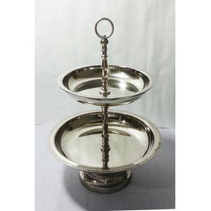 Round 3-Tier Fancy Shape Aluminium Eco-Friendly Customizable <b>Cake</b> <b>Stand</b> Metal Desserts Cupcakes Cookies Serving Platter - Product Image 4